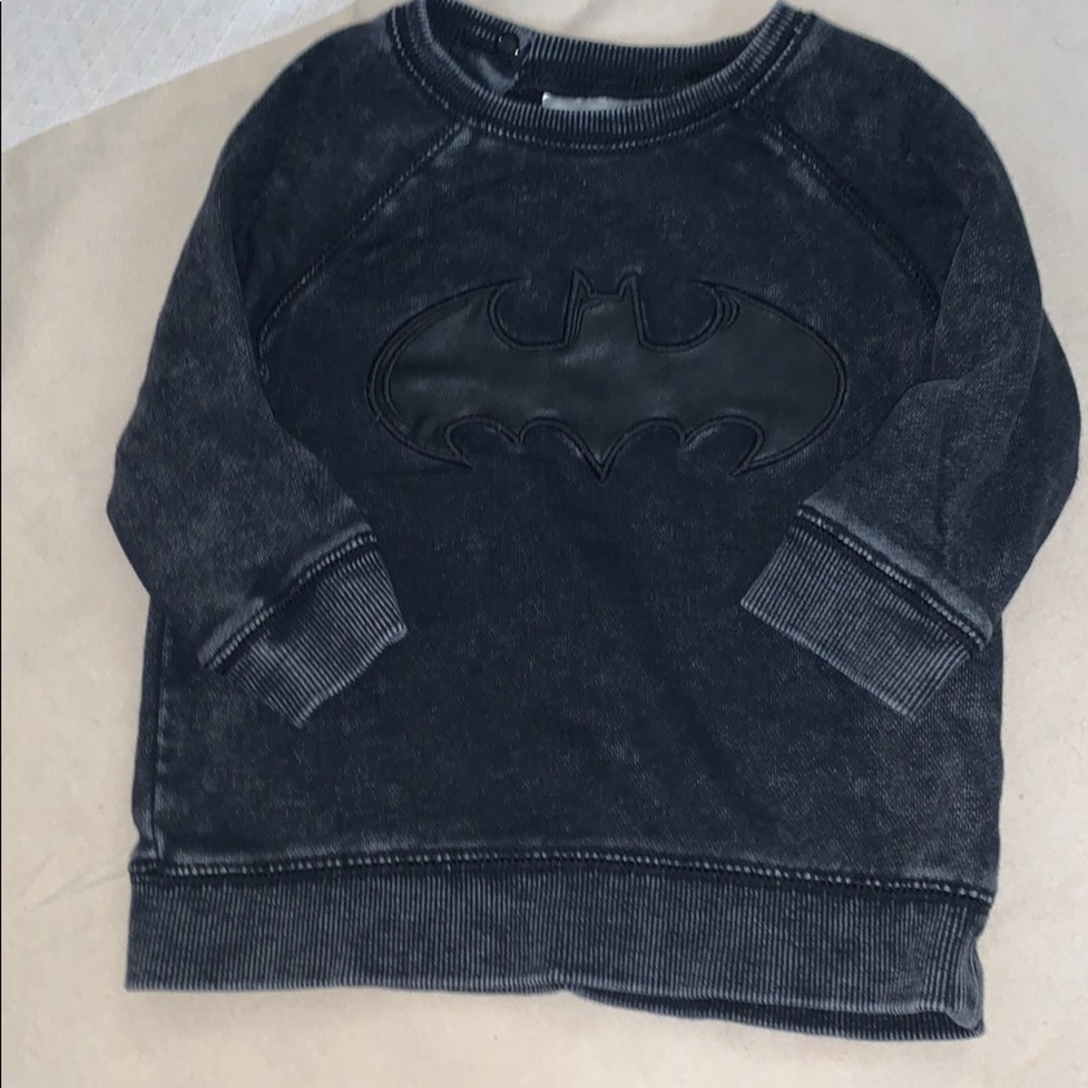 H&M soft Batman sweatshirt with faux leather
